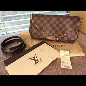Authentic Damier Ebene Favorite MM Louis Vuitton